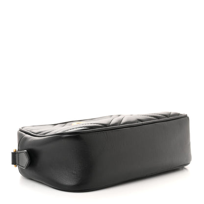 Gucci Calfskin Matelasse Small GG Marmont Chain Shoulder Bag Black 4 of 10