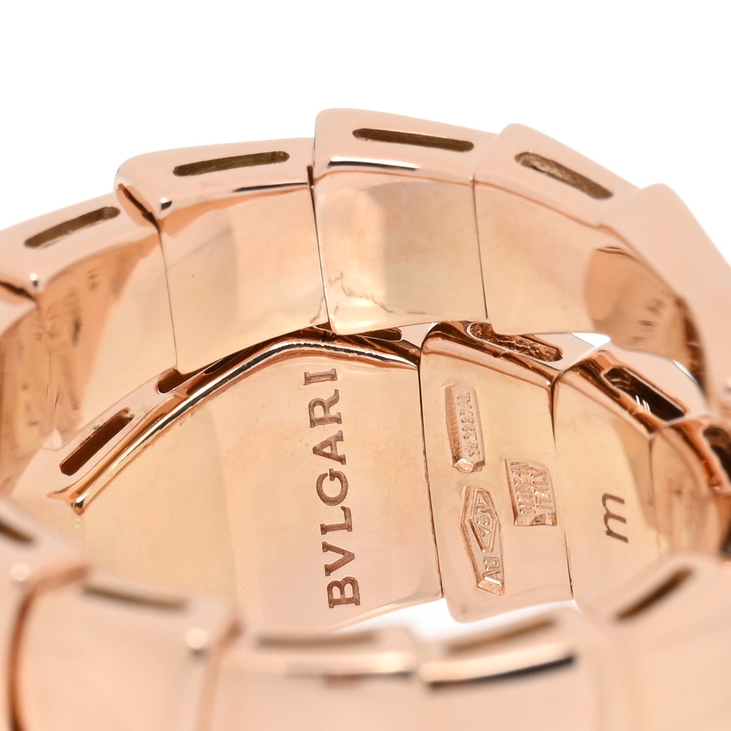 Bulgari 18K Rose Gold Diamond Serpenti Viper Ring M 4 of 5