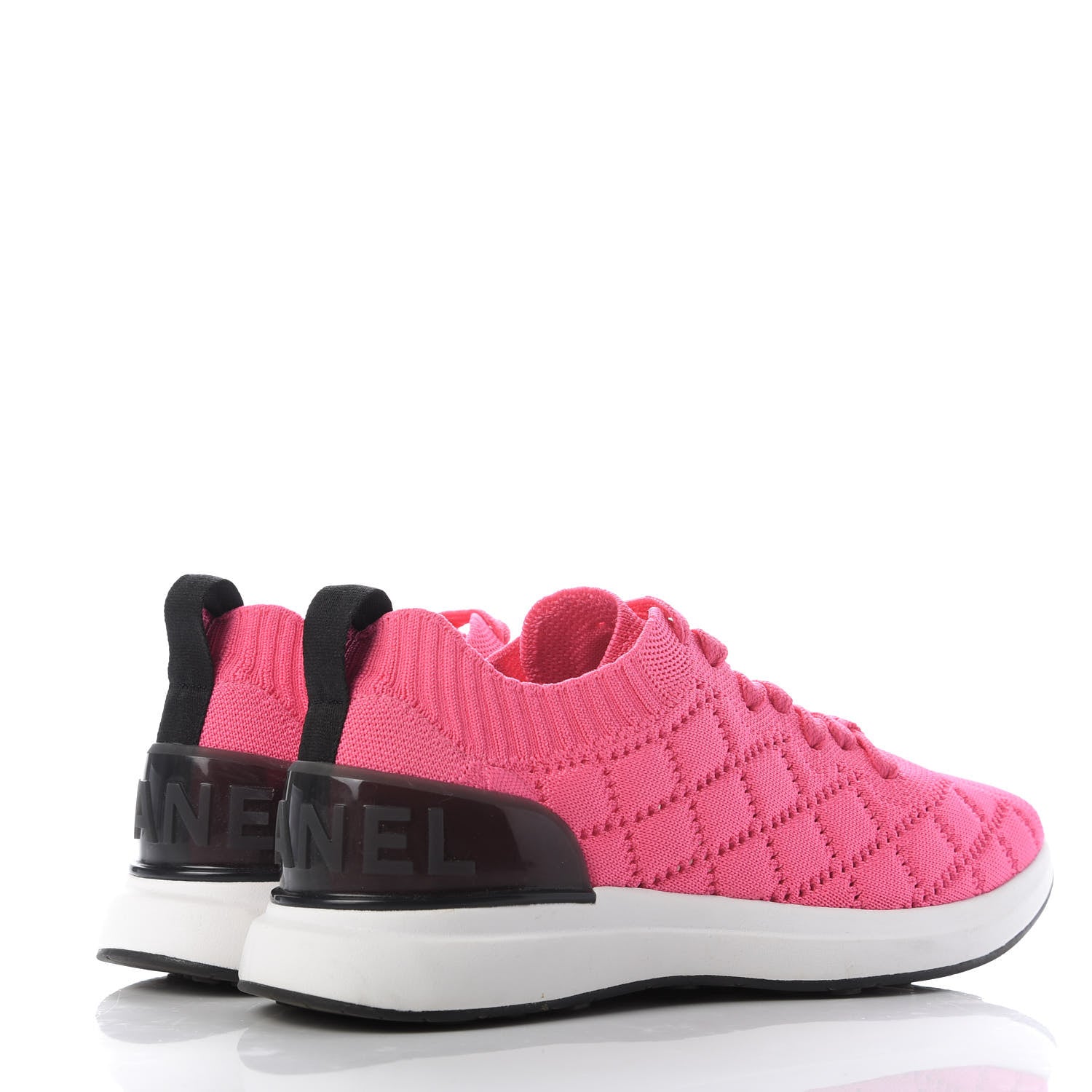 Chanel Mixed Fabrics Knit Sneakers 36.5 Pink 4 of 8