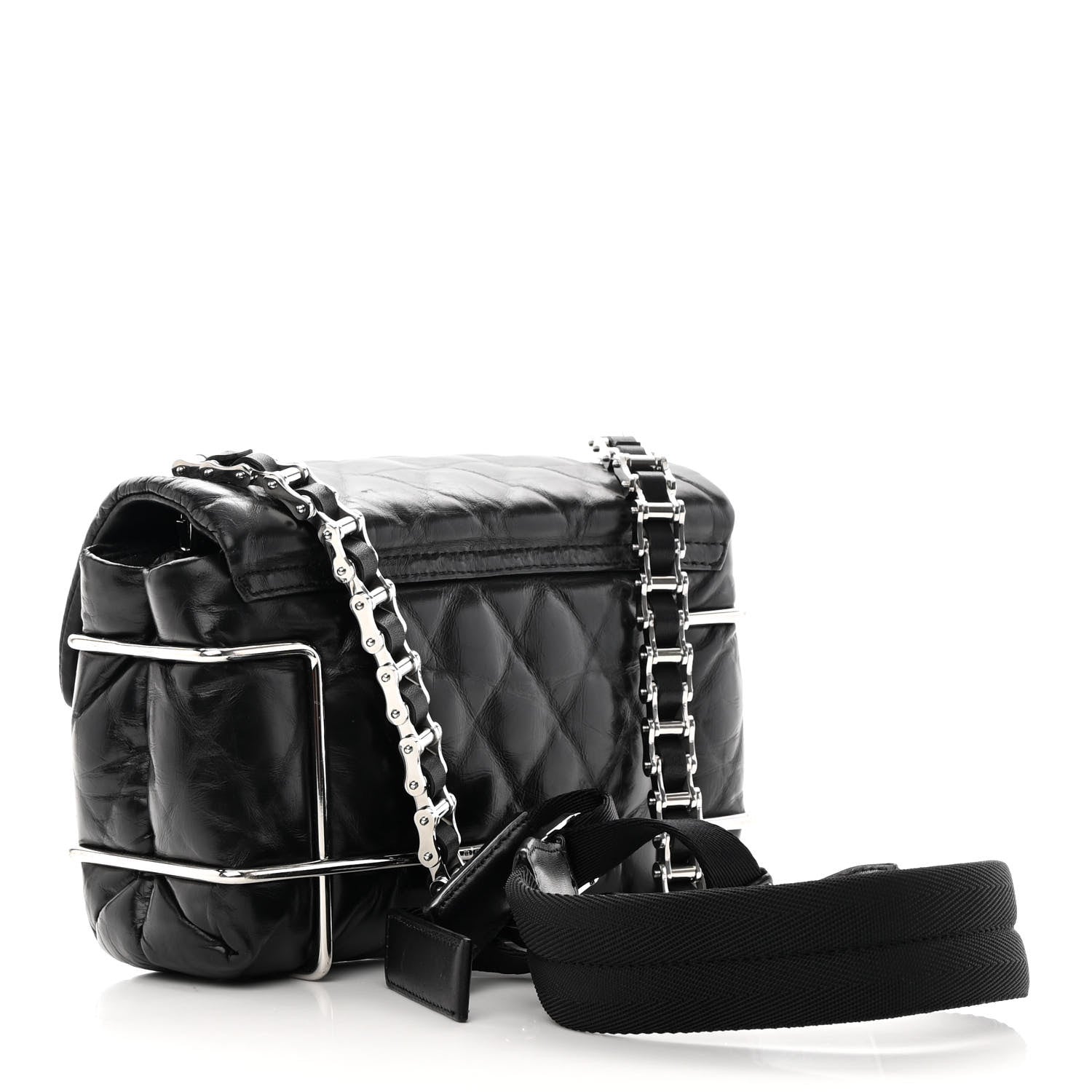 Alexander Wang Calfskin Quilted Halo Crossbody Bag Black 3 of 16