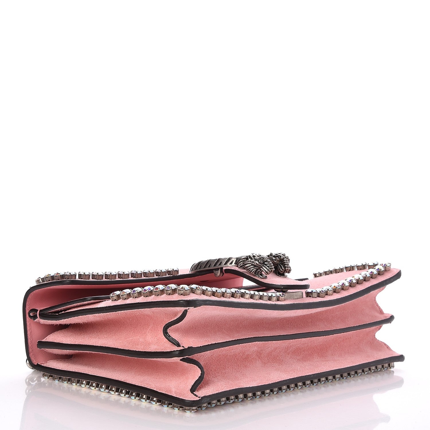 Gucci Suede Crystal Small Dionysus Shoulder Bag Peonia 4 of 8