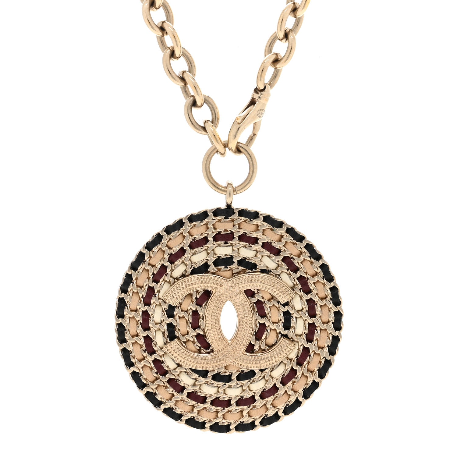 Chanel Lambskin Chain CC Necklace Gold 1 of 5