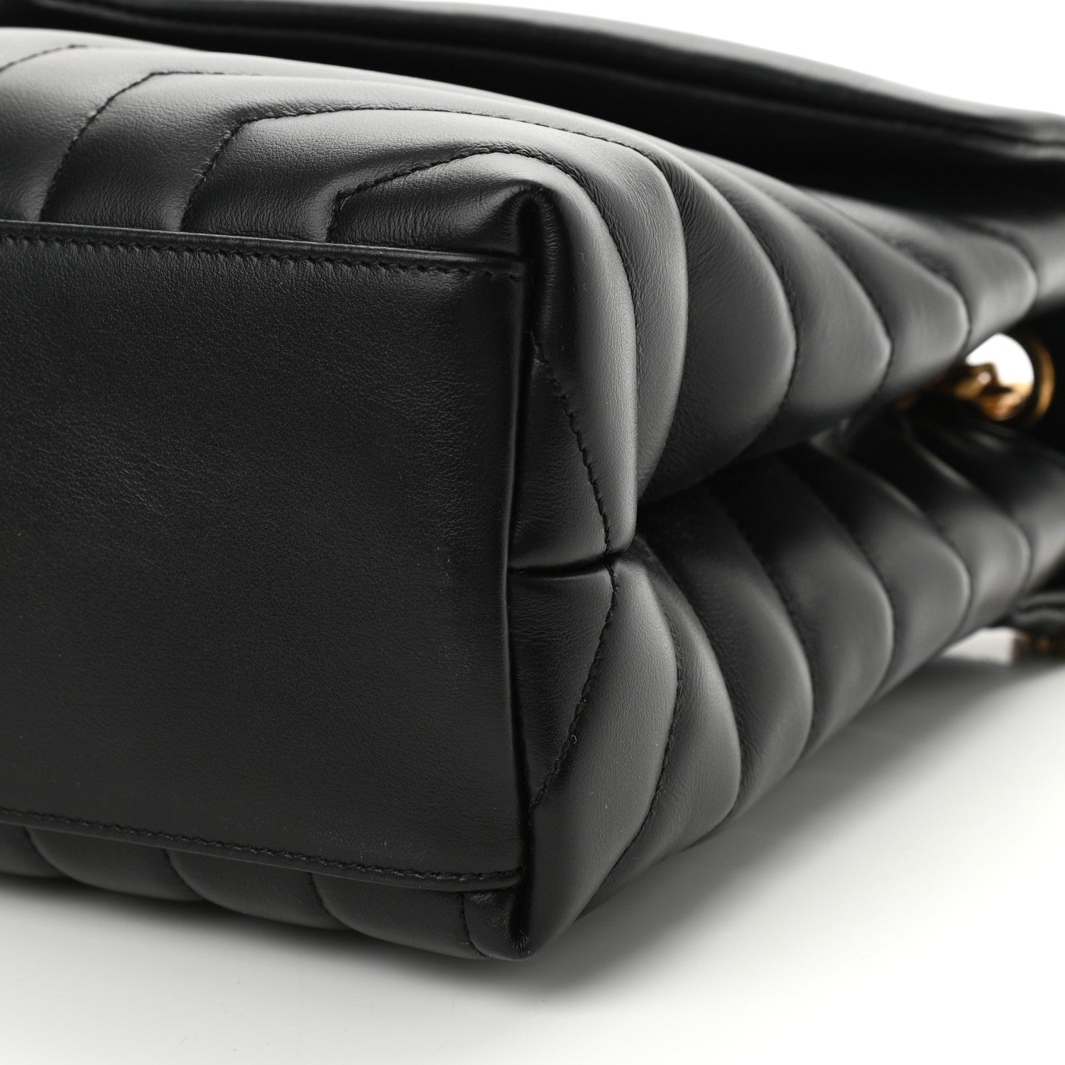 Saint Laurent Calfskin Y Quilted Monogram Medium Loulou Chain Satchel Black 10 of 10