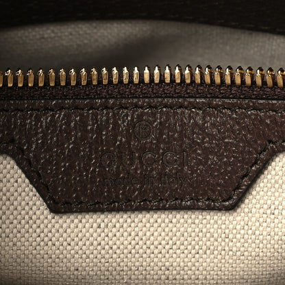 Gucci Monogram Jumbo GG Textured Dollar Calfskin Web Messenger Shoulder Bag Camel Ebony New Acero 6 of 8