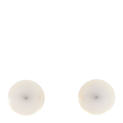 Tiffany 18K Yellow Gold Akoya Cultured Pearl 7-7.5mm Signature Earrings 1 of 5