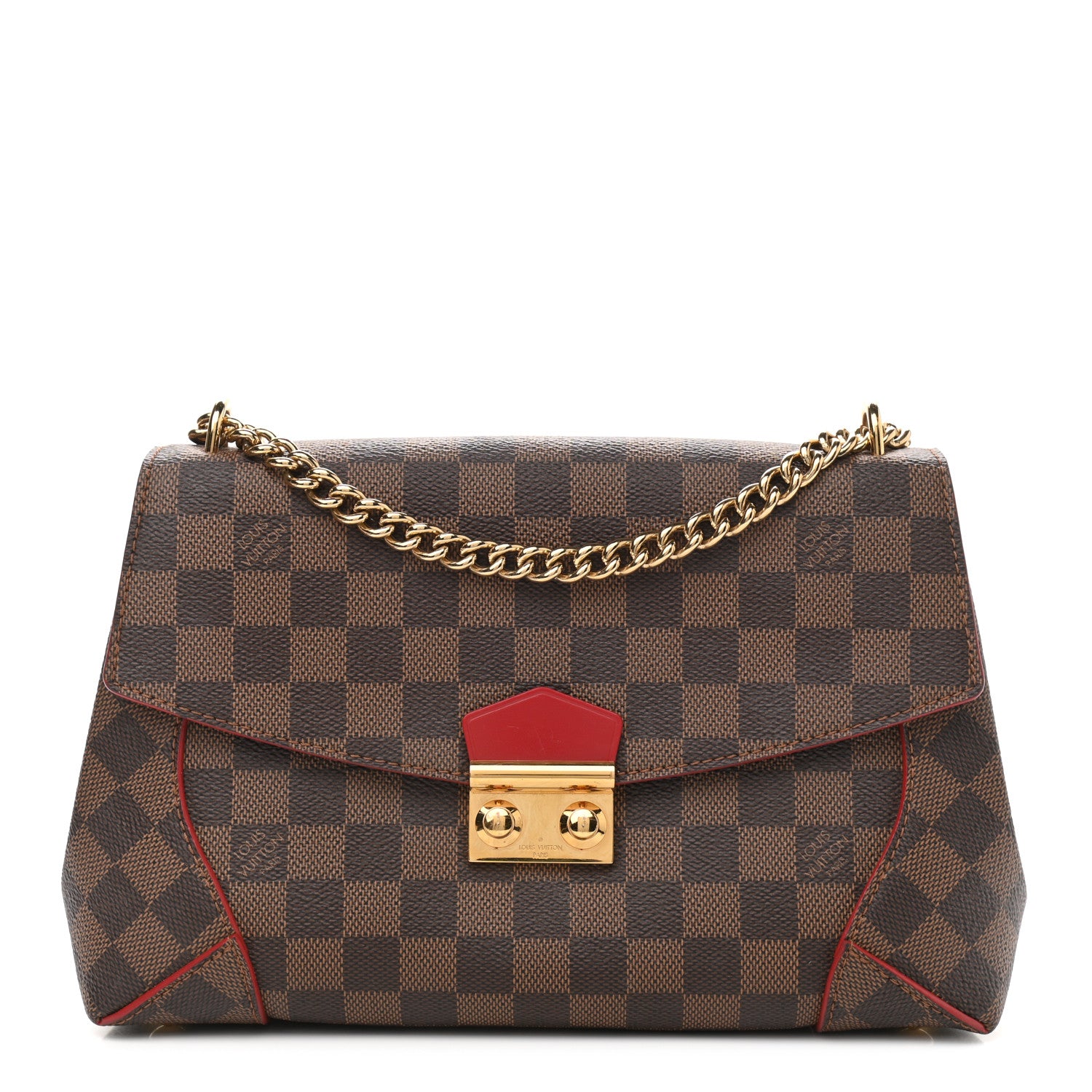 Louis Vuitton Damier Ebene Caissa Clutch Cherry 1 of 12