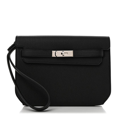 Hermes Togo Kelly Depeches 25 Pouch Black 1 of 11