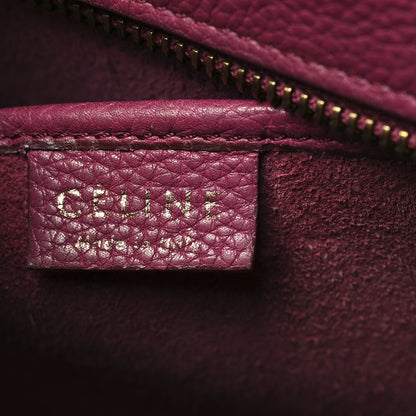 Celine Drummed Calfskin Nano Luggage Plum 5 of 11