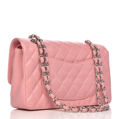 Chanel Caviar Quilted Medium Double Flap Pink 3 of 11