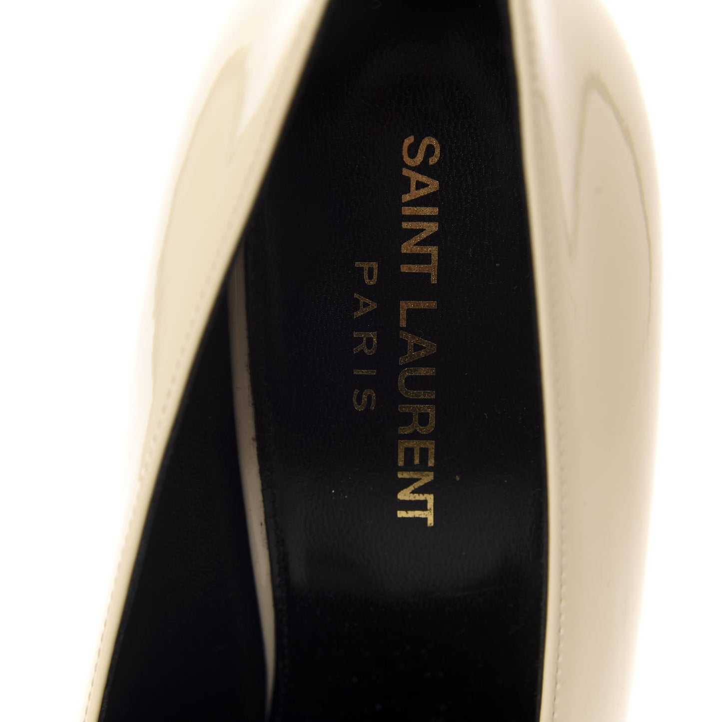 Patent Calfskin Teddy High Vamp 105 Pumps 39 Porcellana