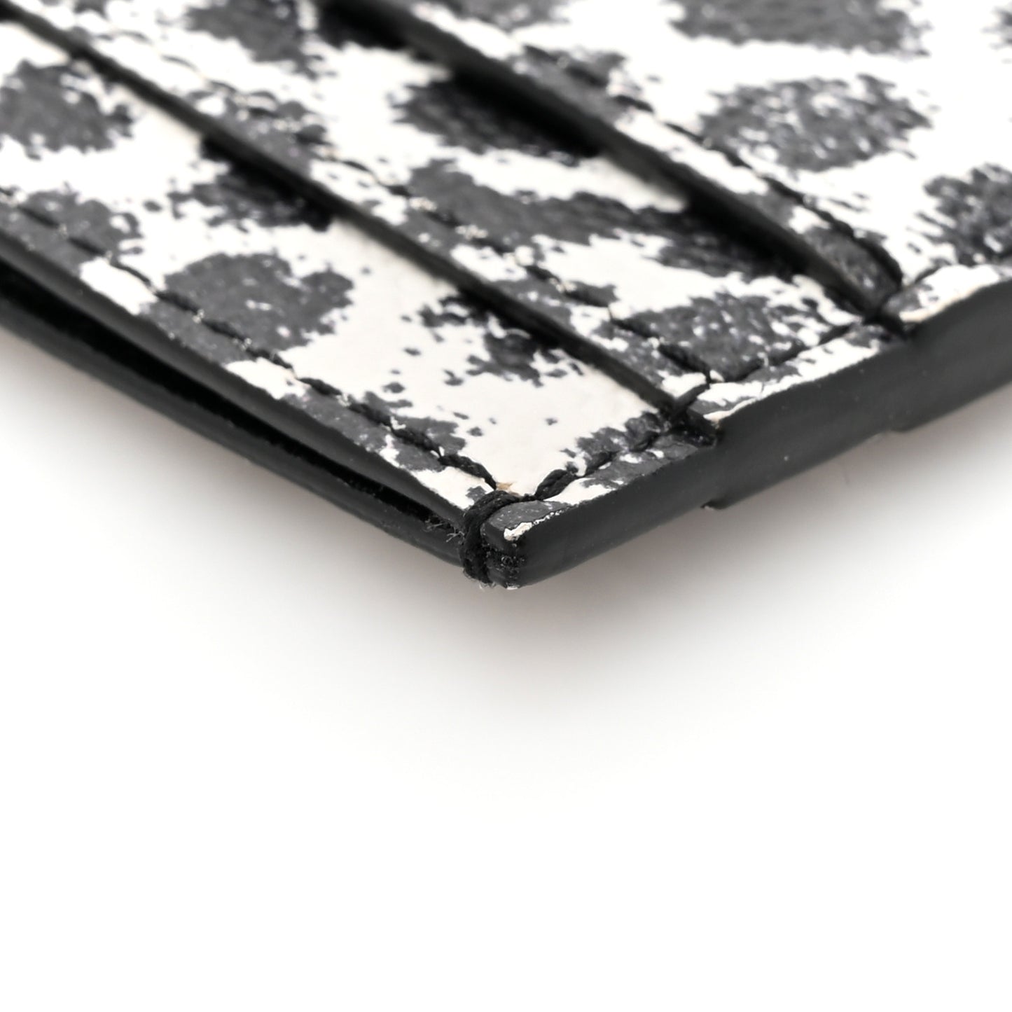 Grain De Poudre Baby Cat Print Card Case White Black