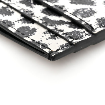 Saint Laurent Grain De Poudre Baby Cat Print Card Case White Black 9 of 9