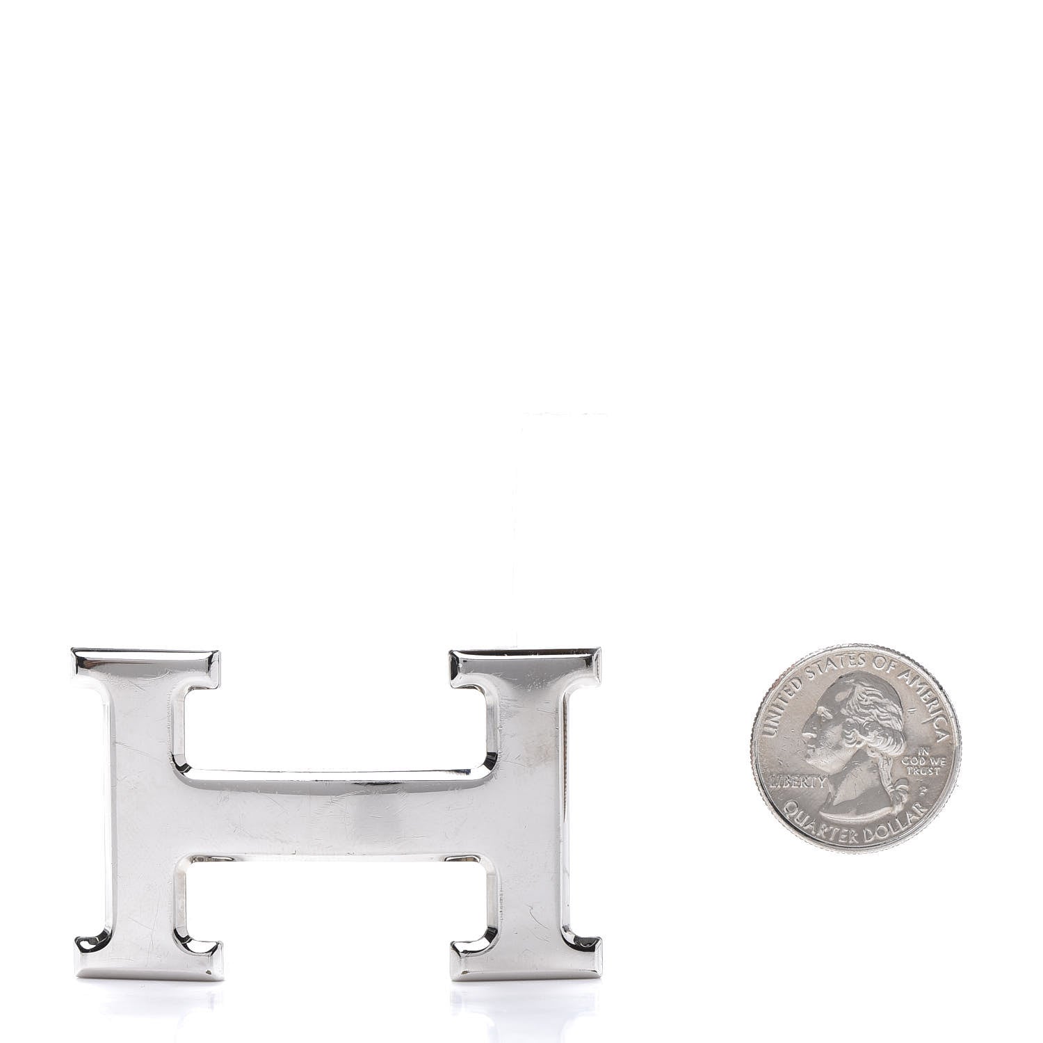 Hermes Polished Palladium 32mm H Belt Buckle Silver 2 of 4