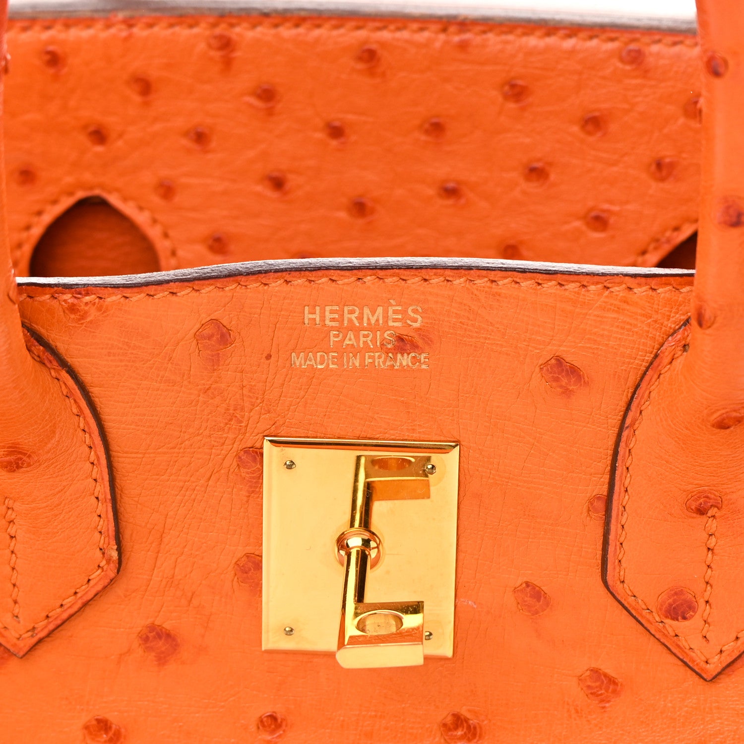 Hermes Ostrich HAC Birkin 32 Orange 6 of 20