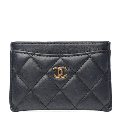 Chanel Lambskin Quilted Card Holder Black 1 of 7