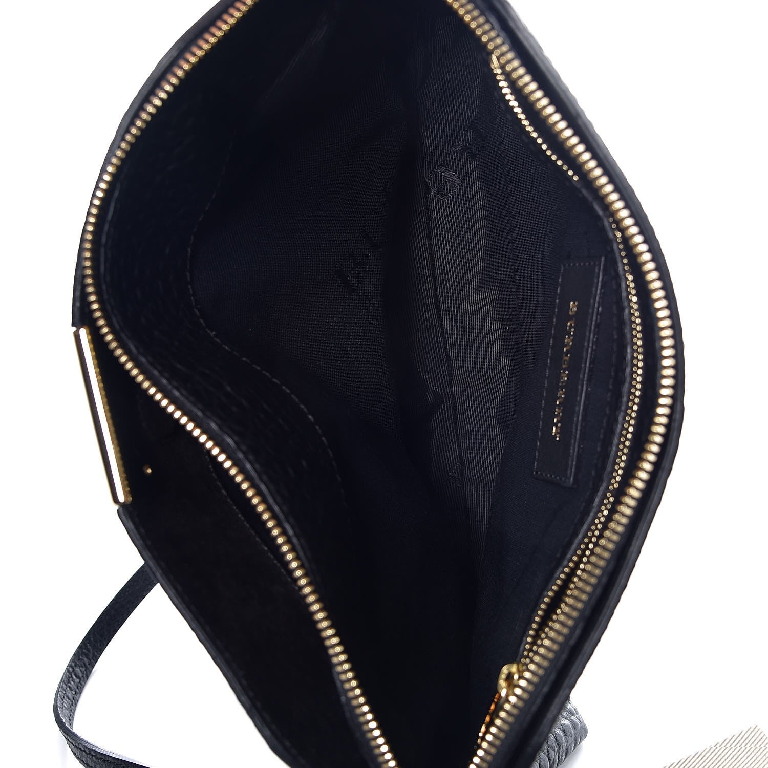 Burberry Signature Grain Calfskin Check Embossed Small Chichester Crossbody Clutch Bag Black 5 of 9