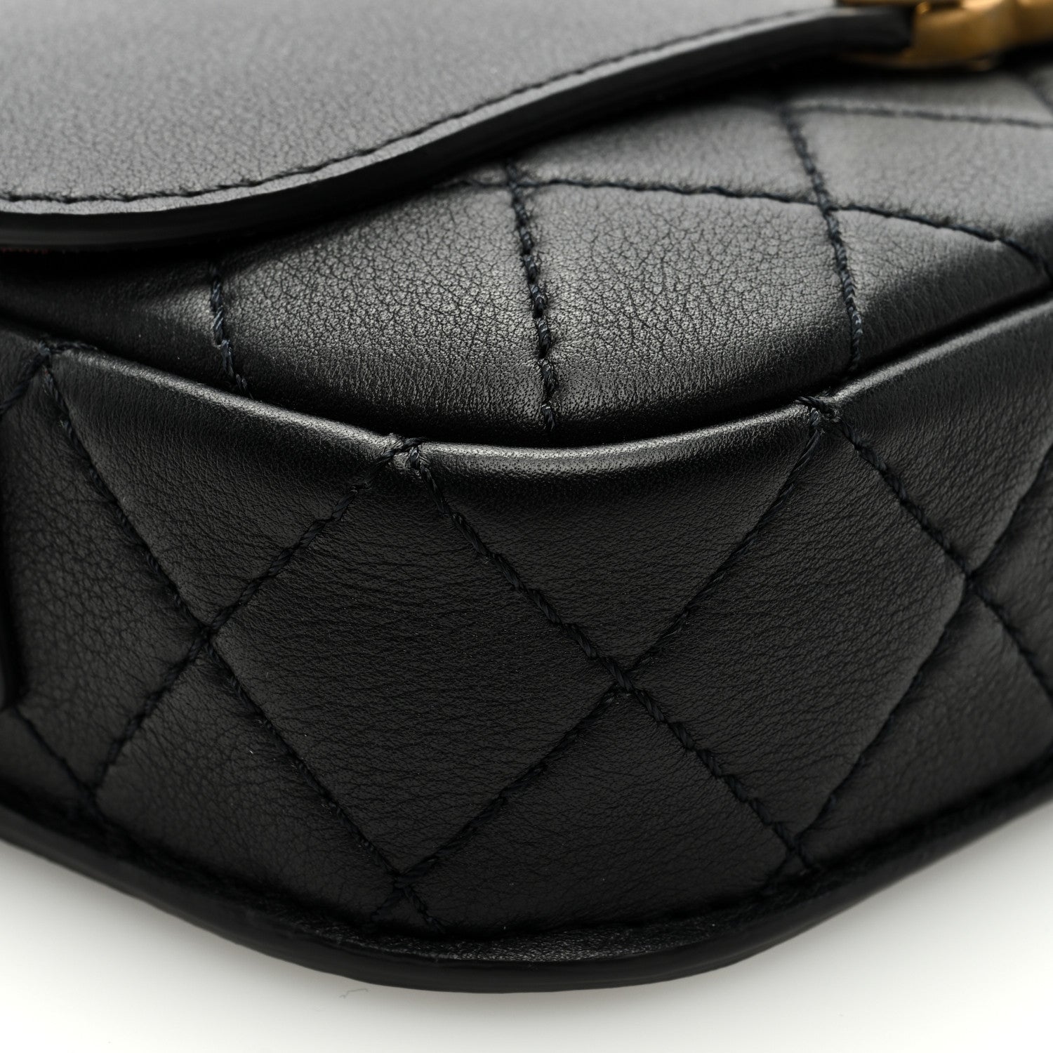 Chanel Calfskin Quilted Multi Pouching Flap And Coin Purse Black 8 of 9