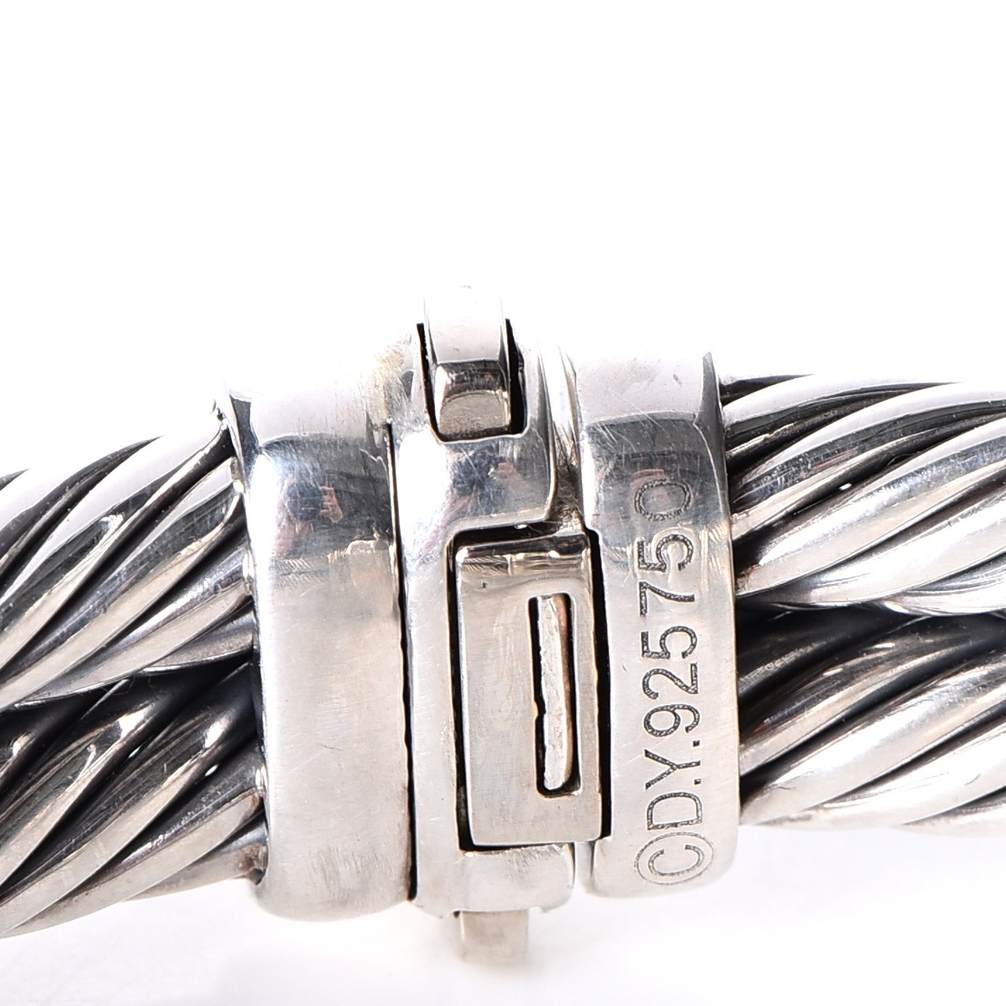 Sterling Silver Diamond Mother of Pearl 19mm Cable Chelsea Quartz Watch