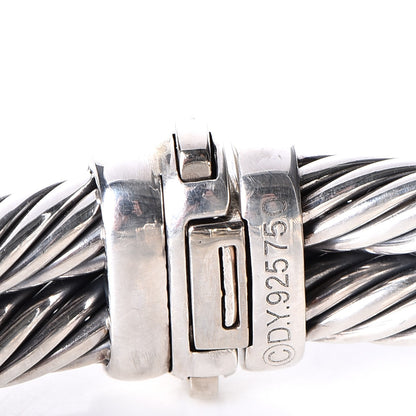 David Yurman Sterling Silver Diamond Mother of Pearl 19mm Cable Chelsea Quartz Watch 6 of 7