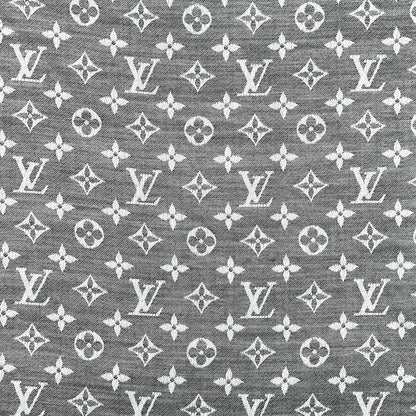 Louis Vuitton Silk Wool Monogram Denim Shawl Black 3 of 4