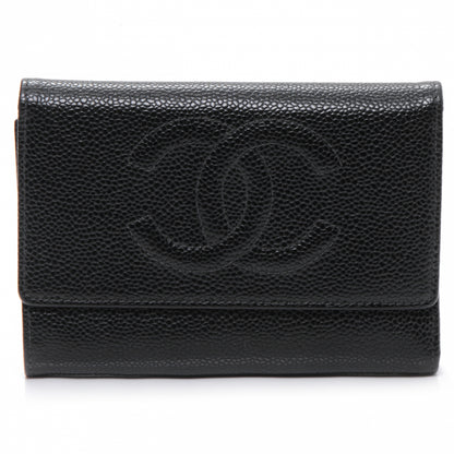 Chanel Caviar CC Flap Wallet Black 1 of 7