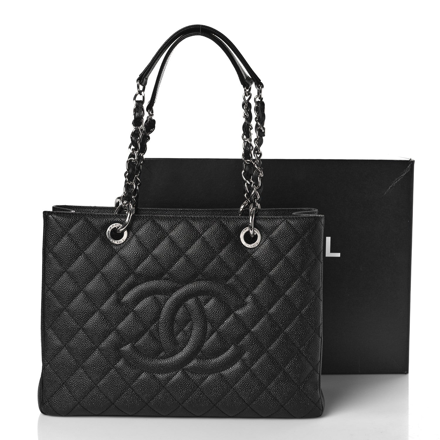Chanel Caviar Quilted Grand Shopping Tote GST Black 11 of 11