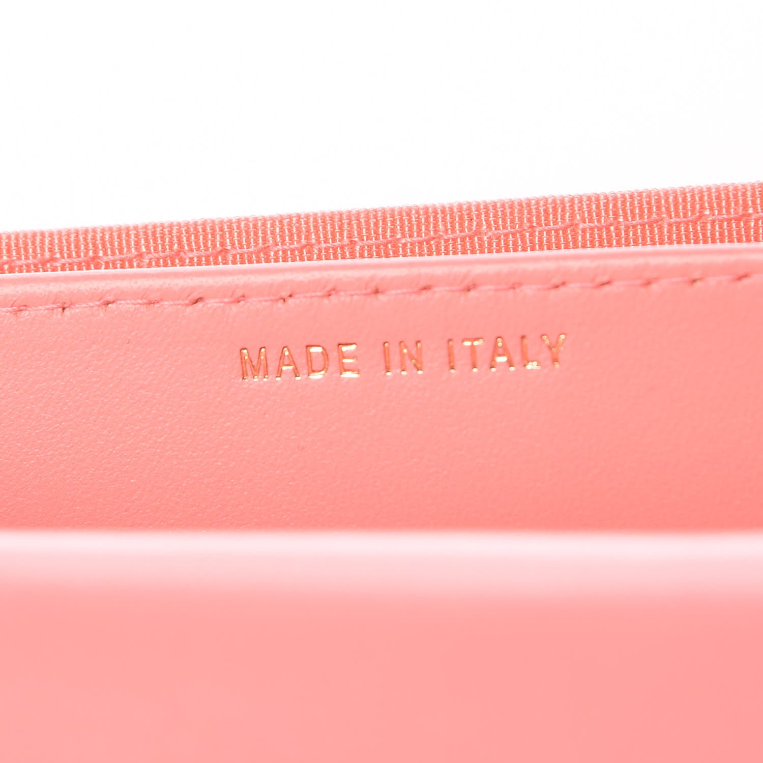 Chanel Lambskin Chevron Quilted Card Holder Coral 7 of 9