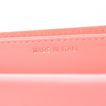 Chanel Lambskin Chevron Quilted Card Holder Coral 7 of 9