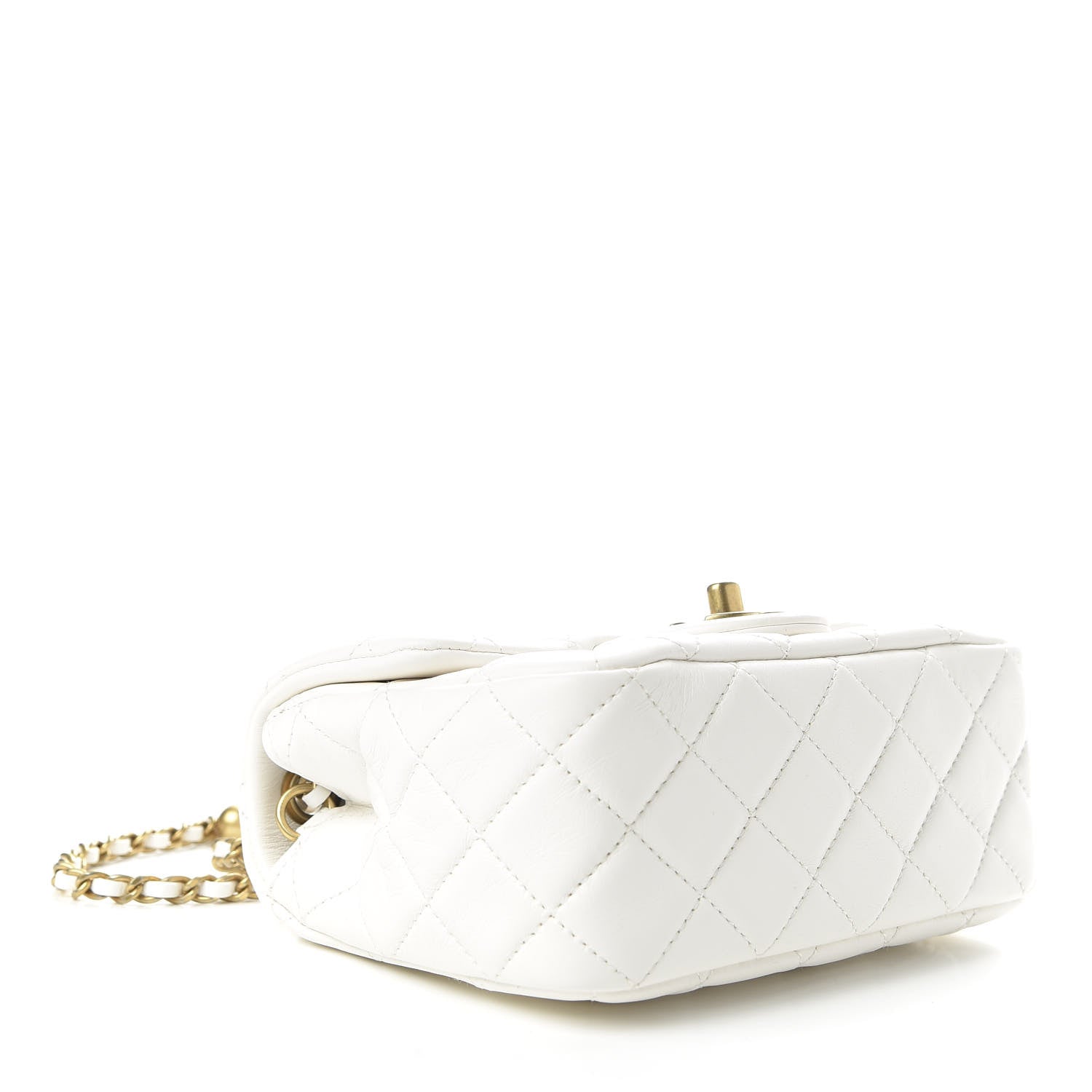 Chanel Lambskin Quilted Mini Pearl Crush Flap White 4 of 10