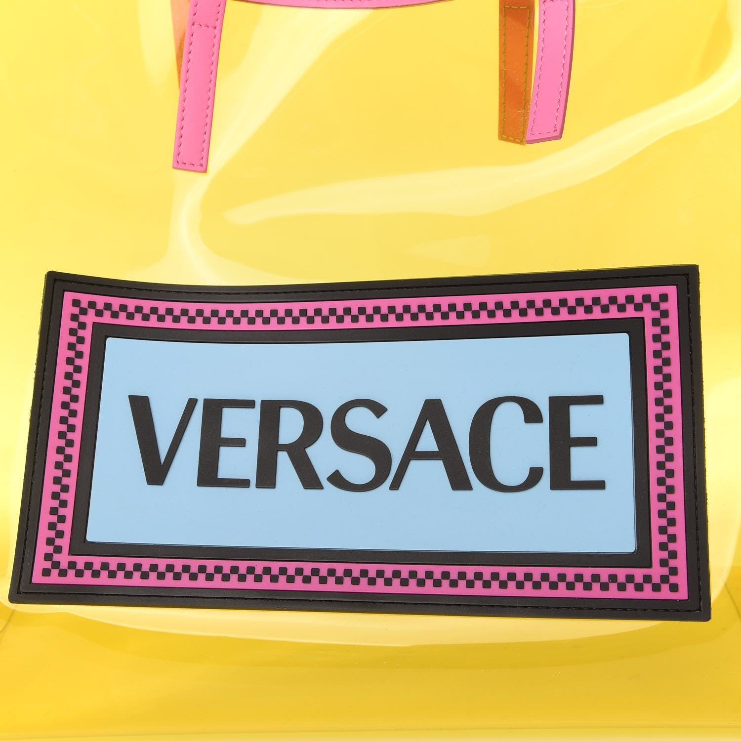 Versace Vinyl Calfskin 90s Logo Tote Multicolor 9 of 9