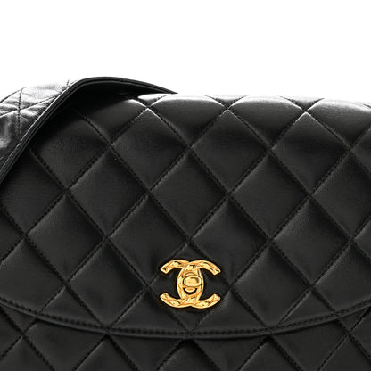 Chanel Lambskin Quilted CC Flap Shoulder Bag Black 9 of 13