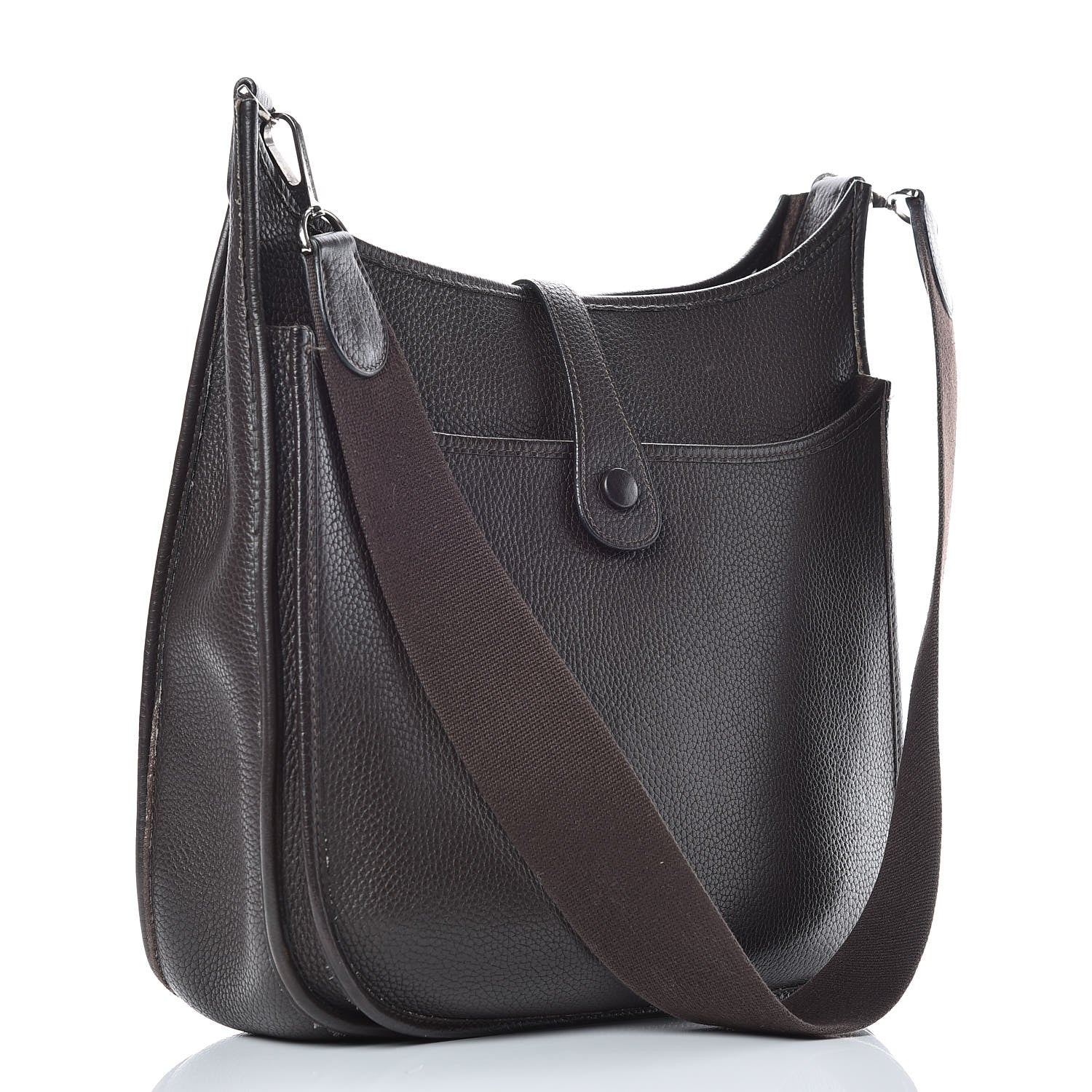 Hermes Taurillon Clemence Evelyne II GM Chocolate 3 of 23
