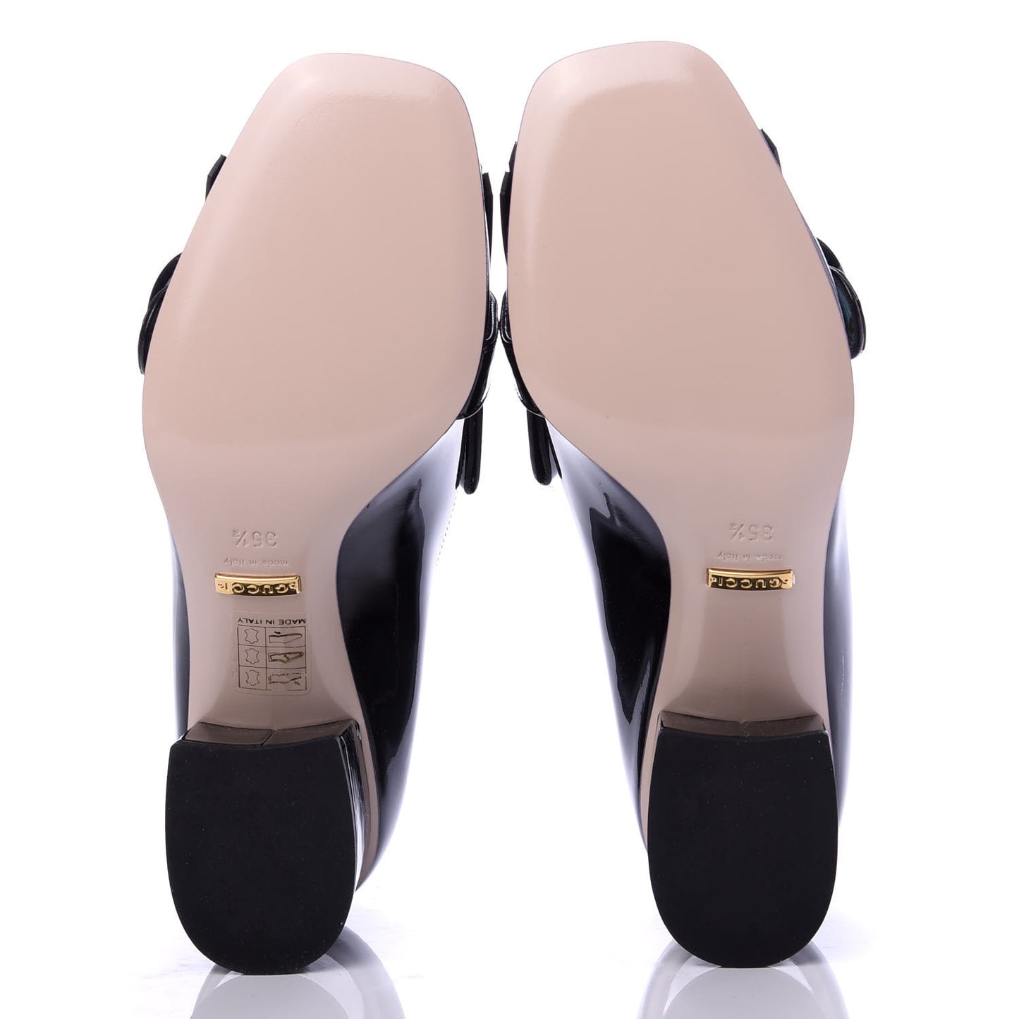 Vernice GG Marmont Fringe 50mm Loafer Pumps 35.5 Black