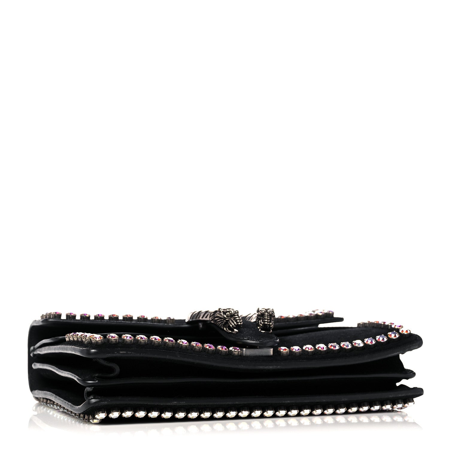Gucci Suede Crystal Small Dionysus Shoulder Bag Black 4 of 15