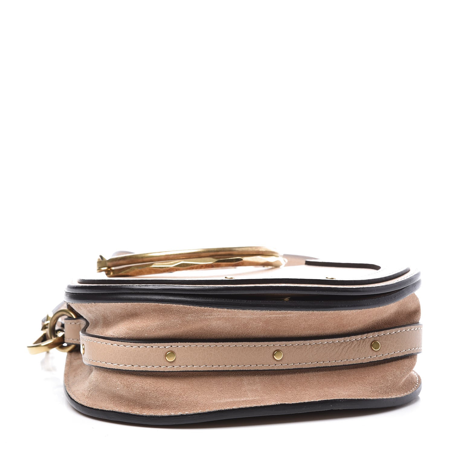 Chloe Calfskin Suede Small Nile Bracelet Bag Biscotti Beige 3 of 10