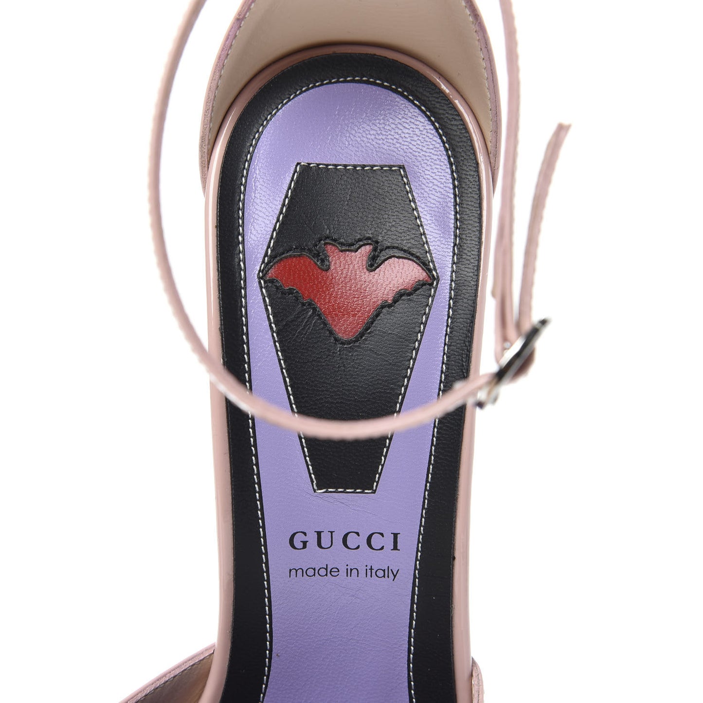 Patent Crystal GG Bow Sadie Spike Ankle Strap d'Orsay Platform High Heel Pumps 37 Perfecct Pink