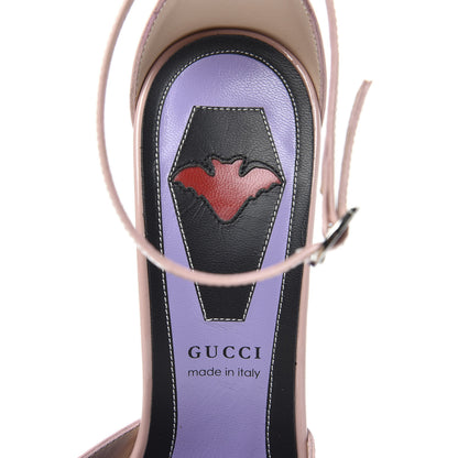 Gucci Patent Crystal GG Bow Sadie Spike Ankle Strap d'Orsay Platform High Heel Pumps 37 Perfecct Pink 7 of 9
