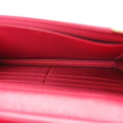 Chanel Caviar Quilted Wallet on Chain WOC Dark Pink 5 of 11