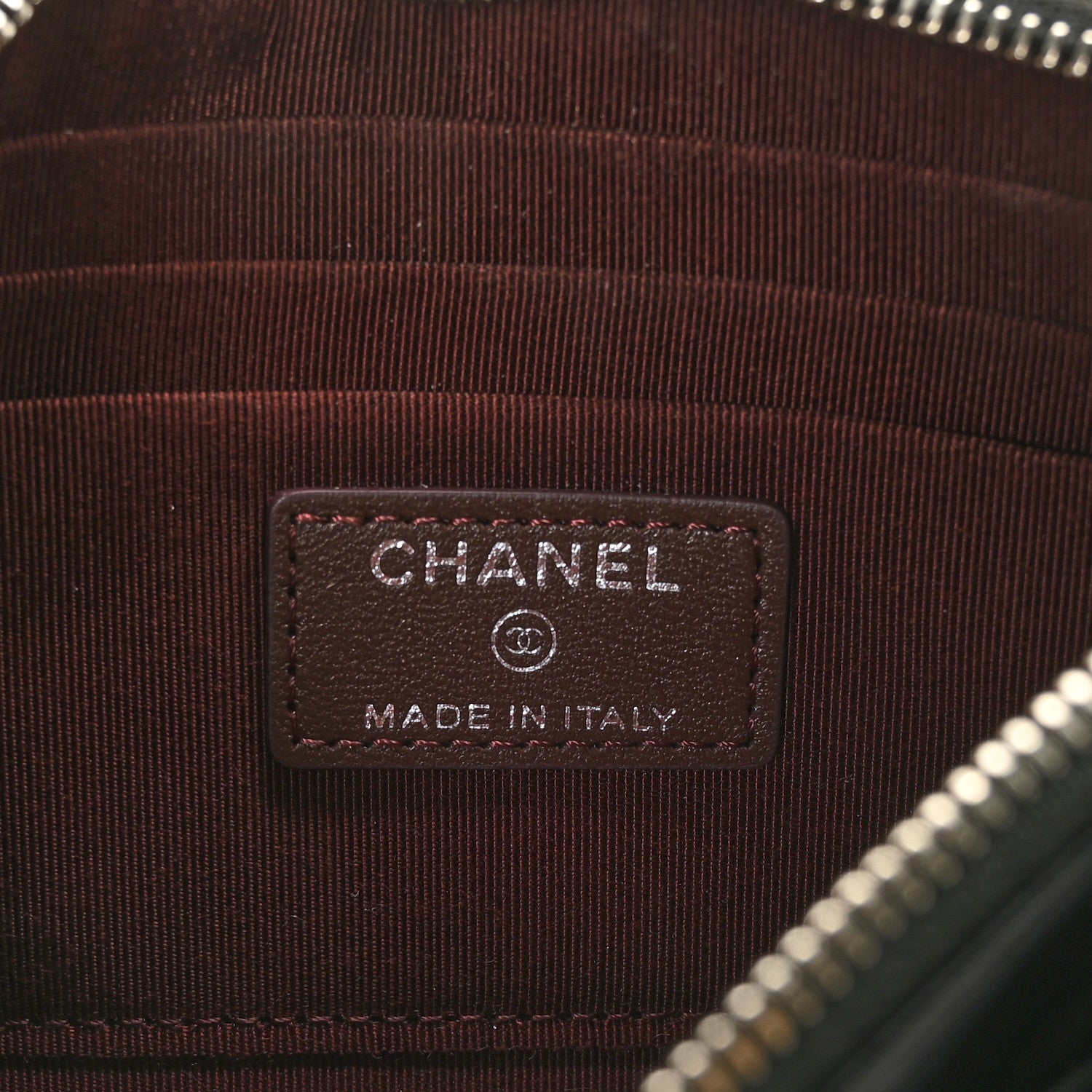 Chanel Lambskin Quilted Classic Zip Pouch Black 6 of 7