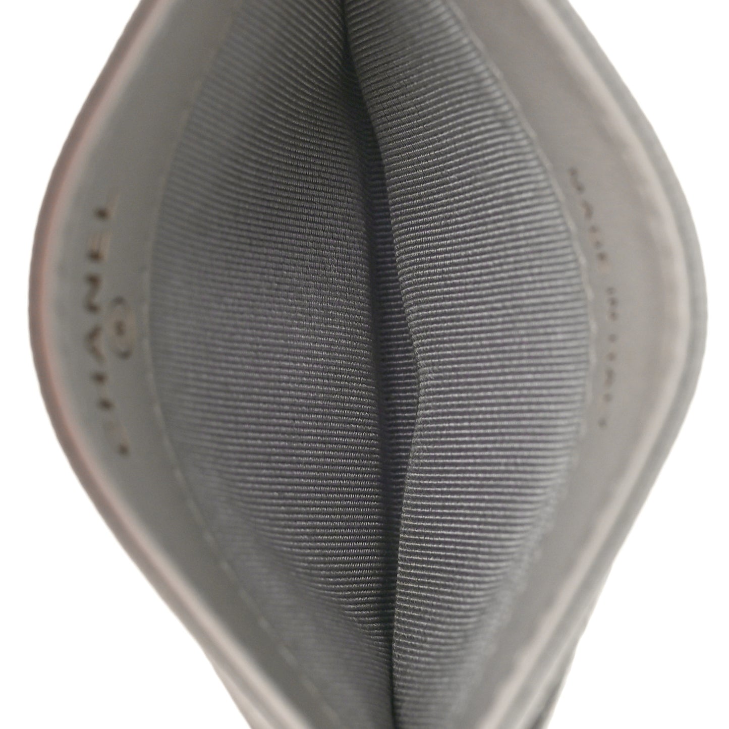 Caviar Quilted Card Holder Grey