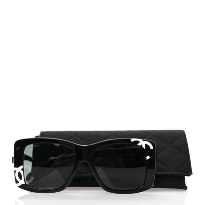 Chanel Acetate CC Logo Square Sunglasses 71472 Black 8 of 8