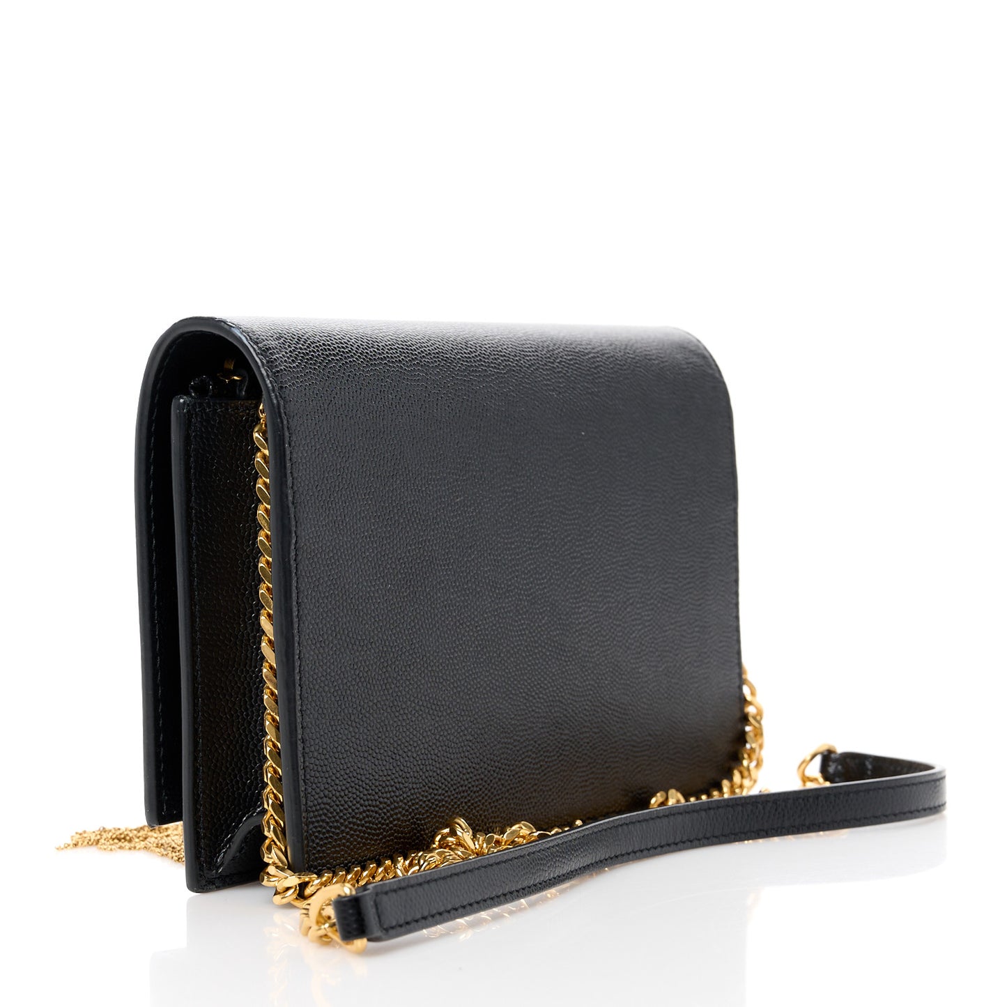 Grain De Poudre Classic Monogram Kate Tassel Chain Wallet Black