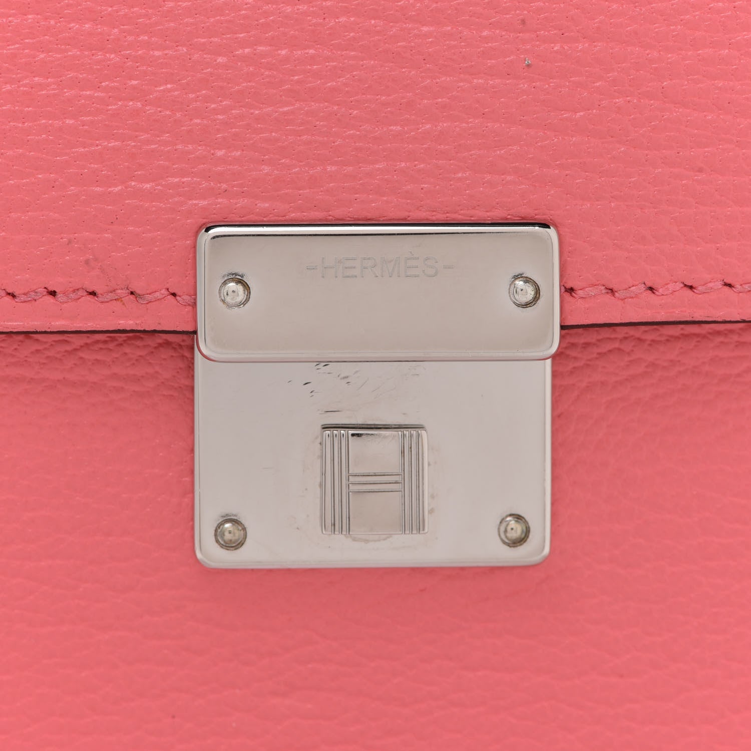 Hermes Chevre Mysore Mini Clic Card Holder Rose D'Ete 12 of 14