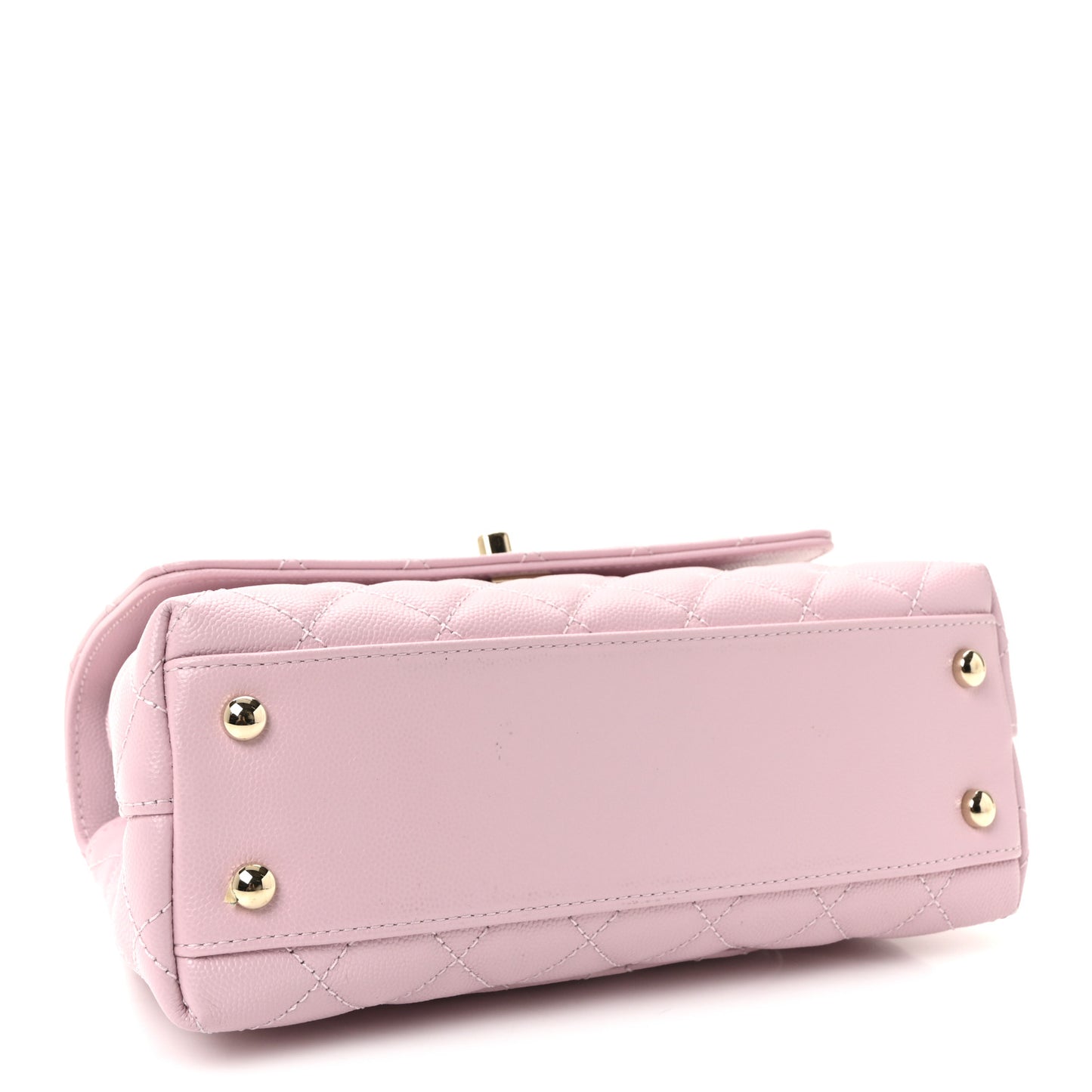 Caviar Quilted Mini Coco Handle Flap Light Pink