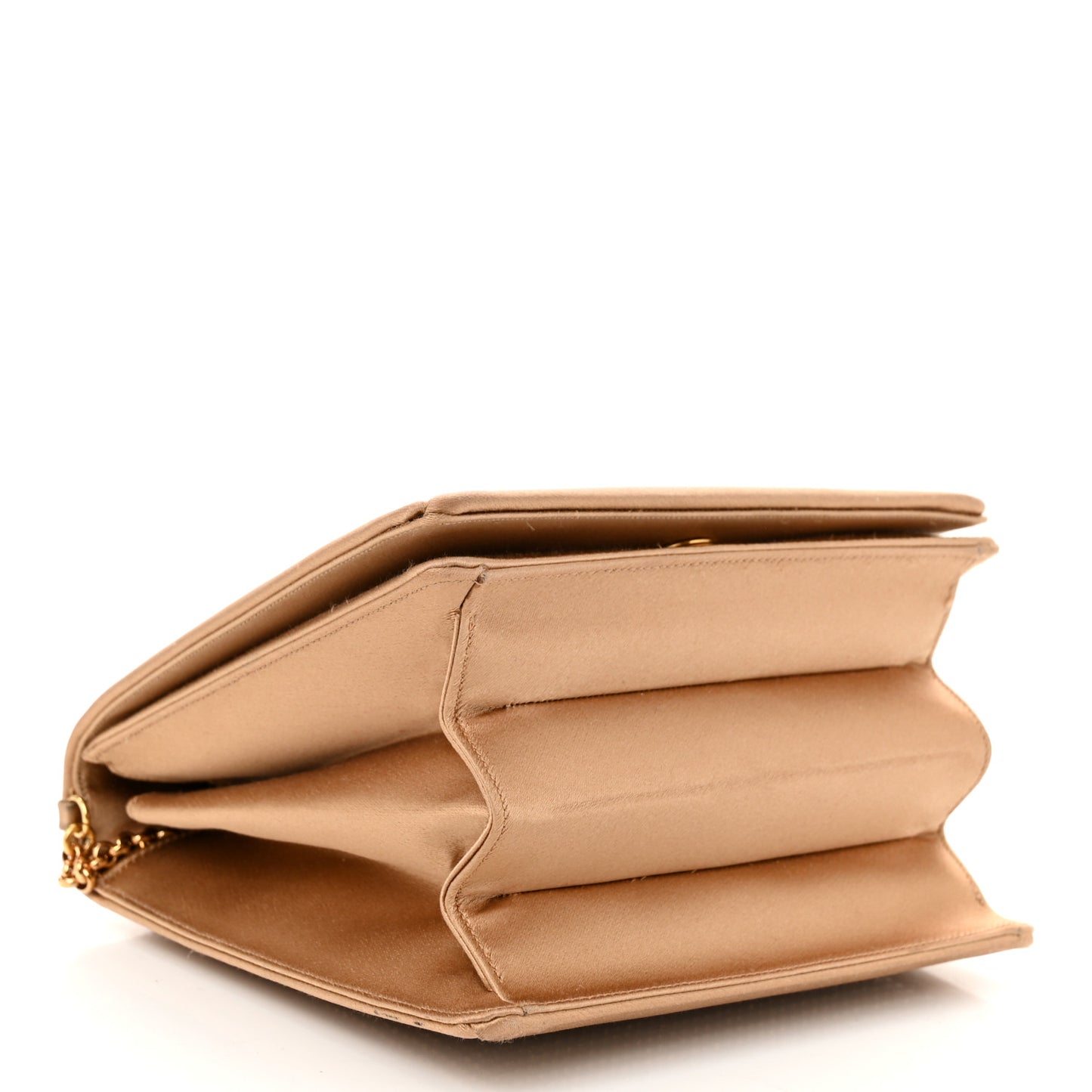 Crystal Satin Clutch Gold