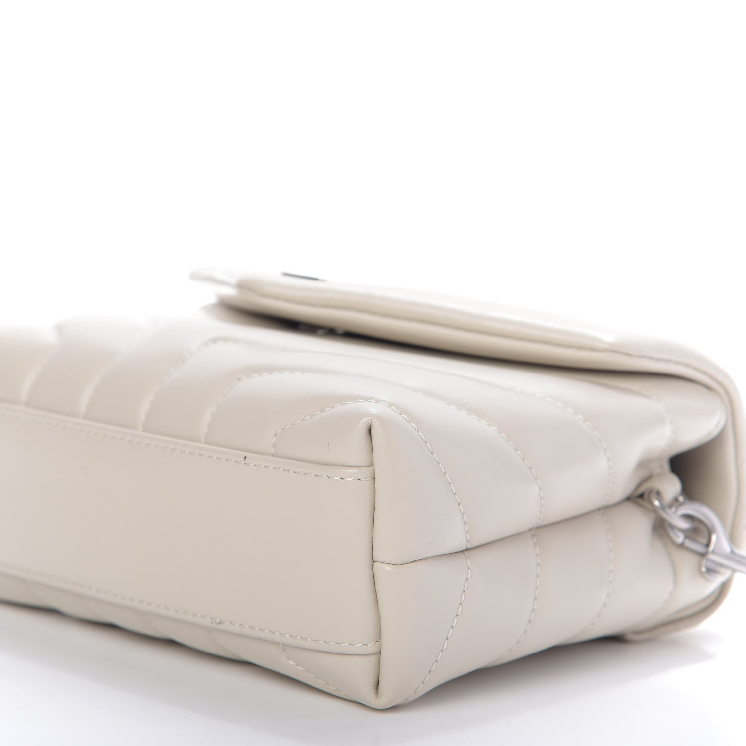 Saint Laurent Calfskin Y Quilted Monogram Toy Loulou Satchel Ivory 7 of 9