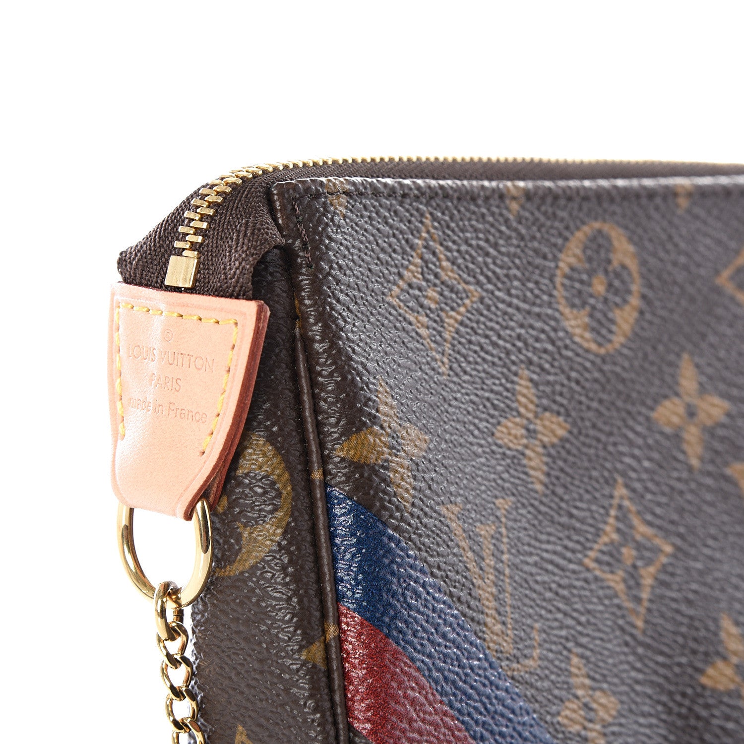 Louis Vuitton Monogram My LV Heritage Mini Pochette Accessories Rouge Blue De France 7 of 9