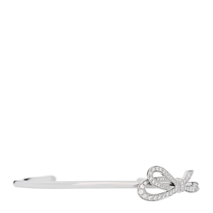 Tiffany 18K White Gold Diamond Bow Cuff Bracelet 1 of 4