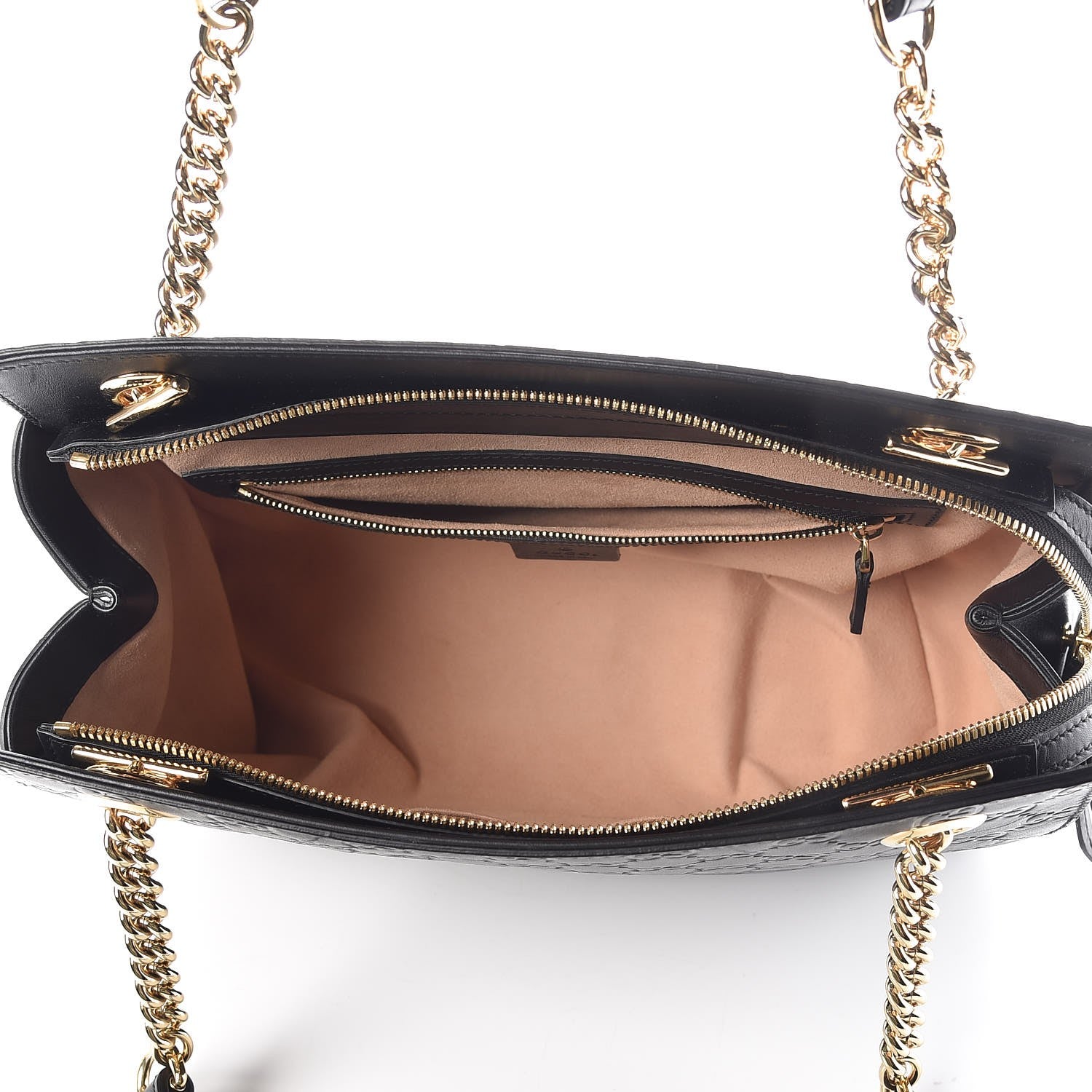 Gucci Guccissima Signature Medium Shoulder Tote Bag Black 5 of 7