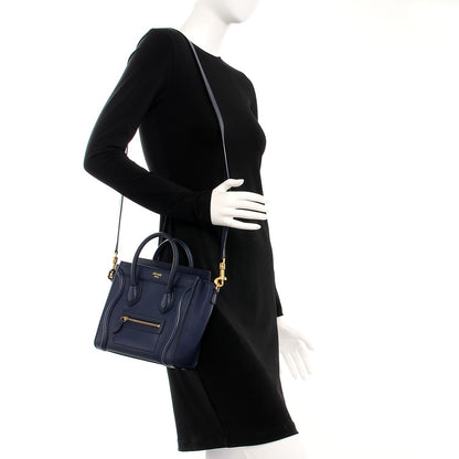 Celine Smooth Calfskin Nano Luggage Ink 2 of 7